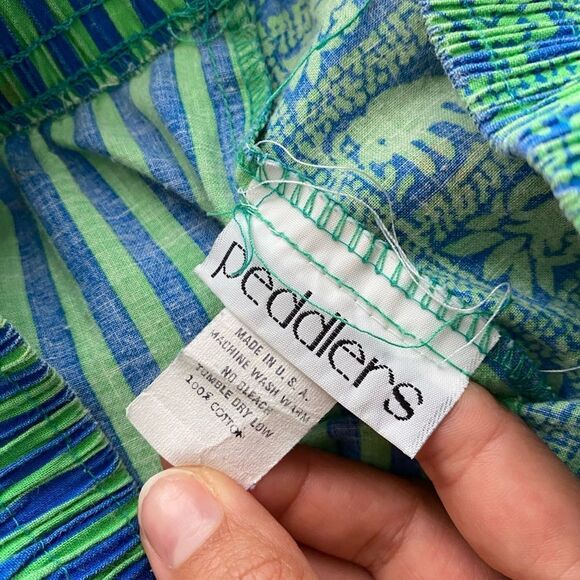 Vintage Teal and Blue Comfy Shorts Size Medium Brand: Peddlers - Picture 5 of 6